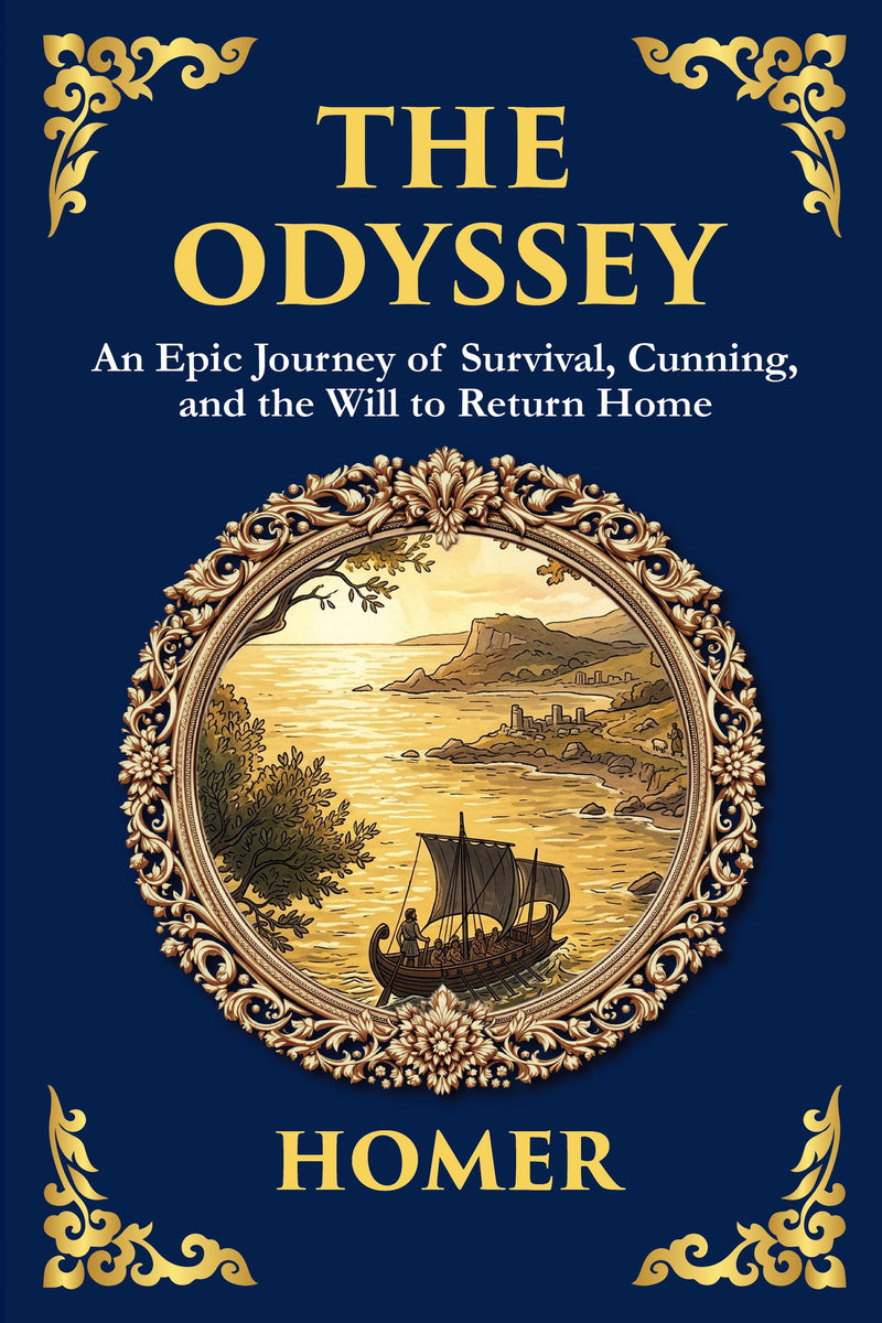 The Odyssey — Large Print — modern English translation, book cover