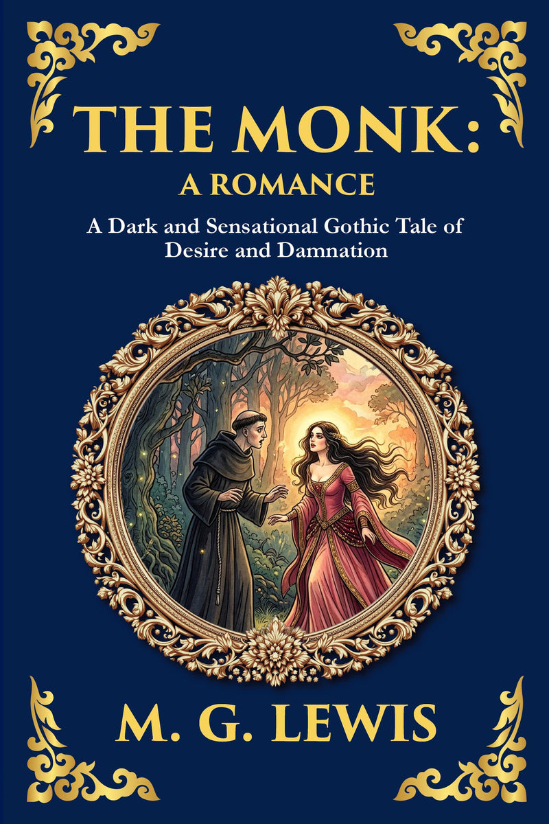 The Monk: A Romance — Large Print — modern English translation, book cover