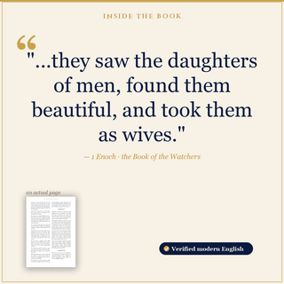 From the book: the Watchers saw the daughters of men and took them as wives — verified modern English.