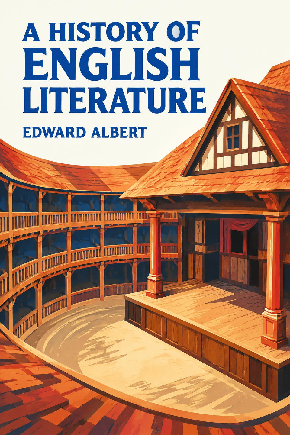 A history of English literature: A practical text-book — Large Print by Edward Albert, the cover