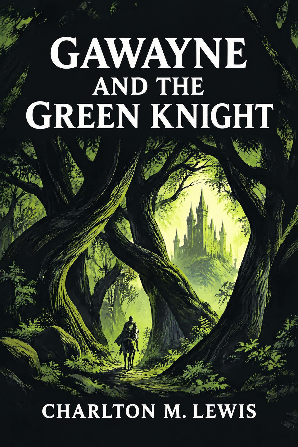 Gawayne and the Green Knight: A Fairy Tale by Charlton M. Lewis, the cover
