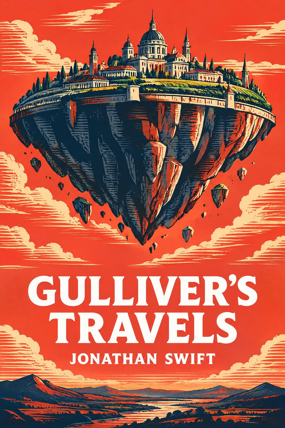 Gulliver’s Travels into Several Remote Regions of the World by Jonathan Swift, the cover