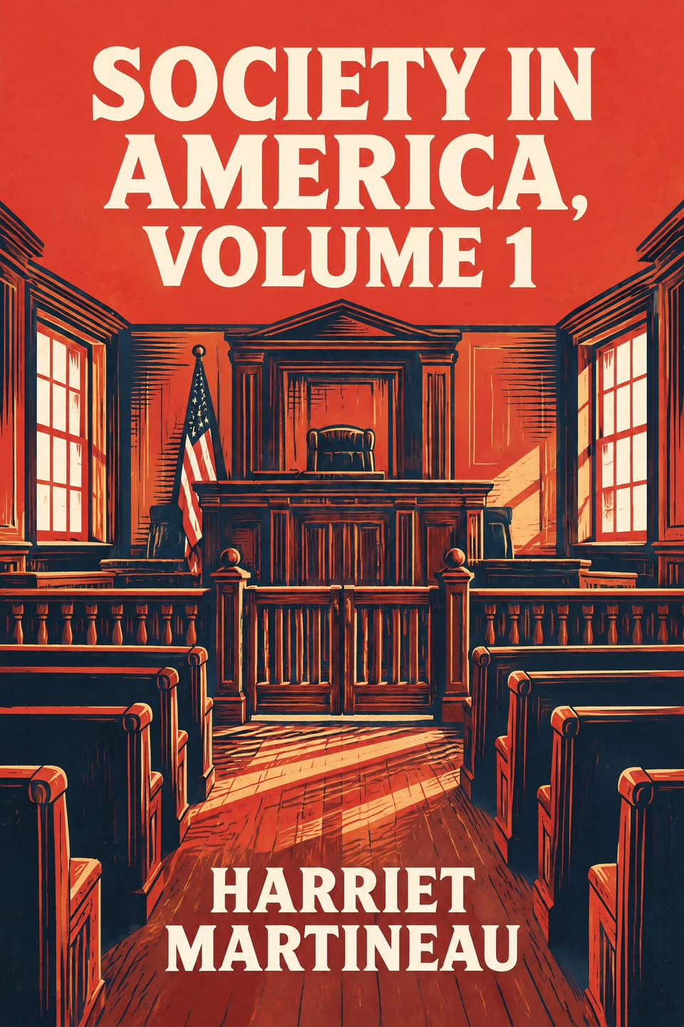 Society in America, Volume 1 (of 2) — Large Print by Harriet Martineau, the cover