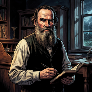 Leo Tolstoy, in the house style