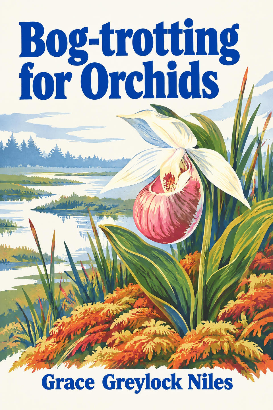 Bog-trotting for Orchids — Large Print by Grace Greylock Niles, the cover