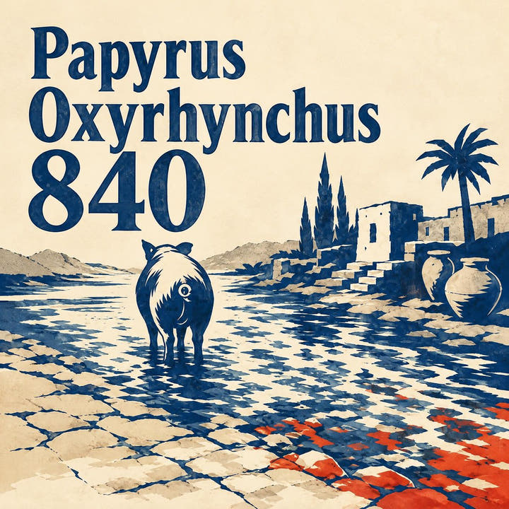 Papyrus Oxyrhynchus 840, the audiobook cover