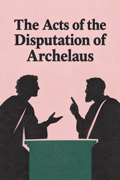 The Acts of the Disputation of Archelaus, the cover of this edition