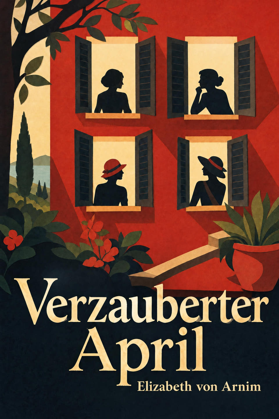The Enchanted April by Elizabeth von Arnim, the cover