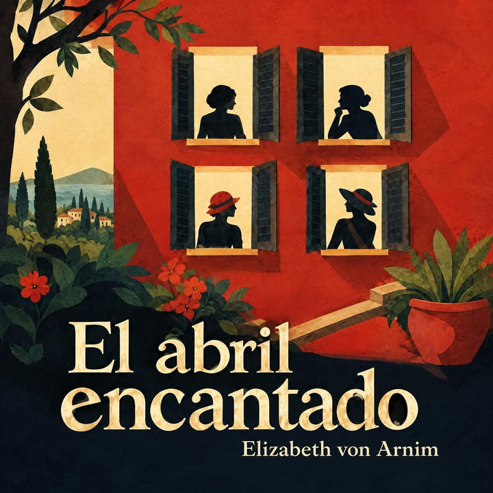 The Enchanted April, the audiobook cover