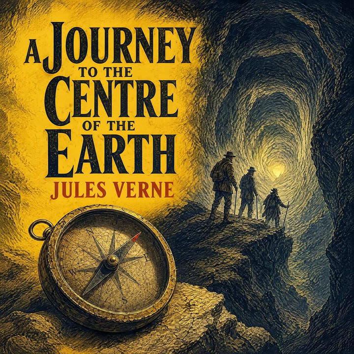 A Journey to the Centre of the Earth, the audiobook cover