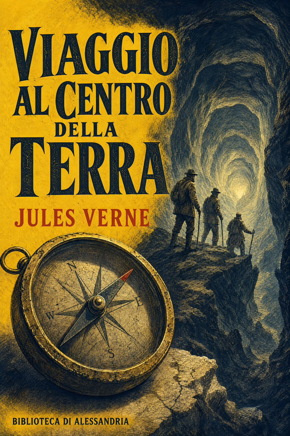 A Journey to the Centre of the Earth by Jules Verne, the cover