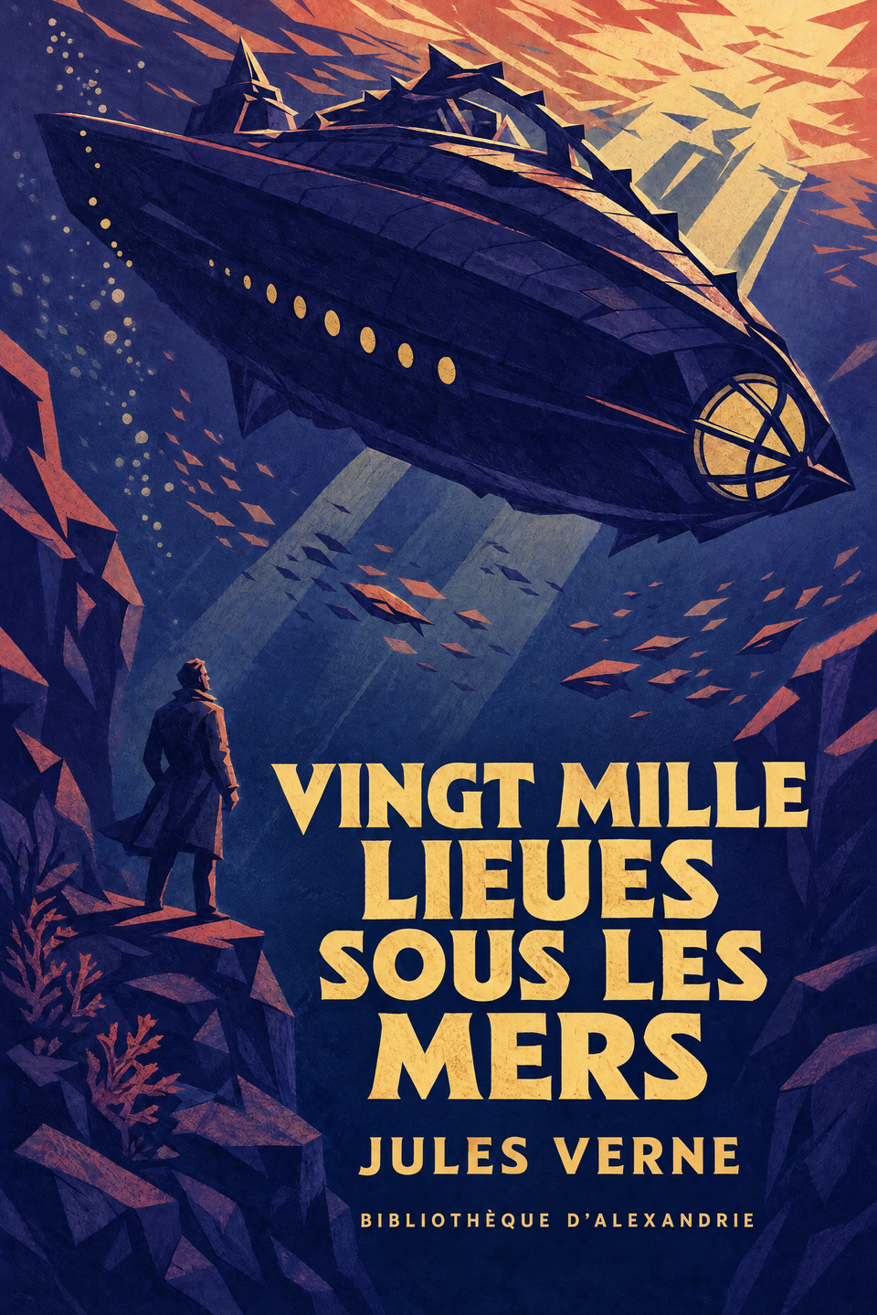 Twenty Thousand Leagues under the Sea by Jules Verne, the cover
