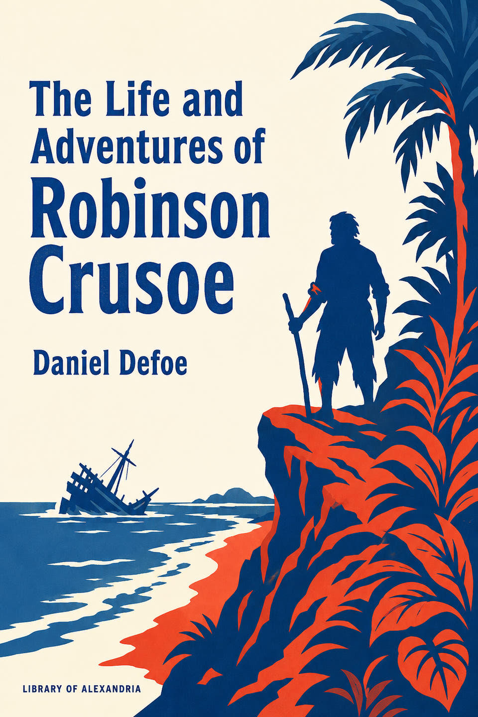 The Life and Adventures of Robinson Crusoe by Daniel Defoe, the cover