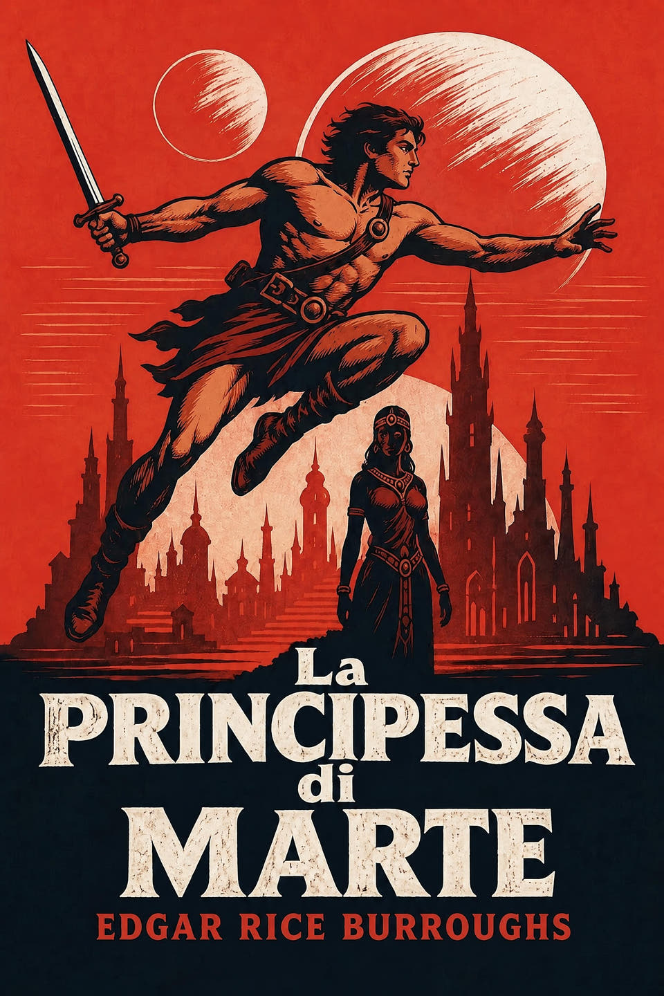 La principessa di Marte by Edgar Rice Burroughs, the cover