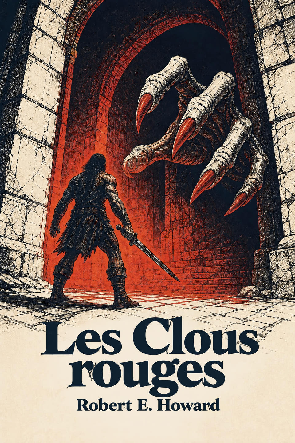 Red Nails by Robert E. Howard, the cover