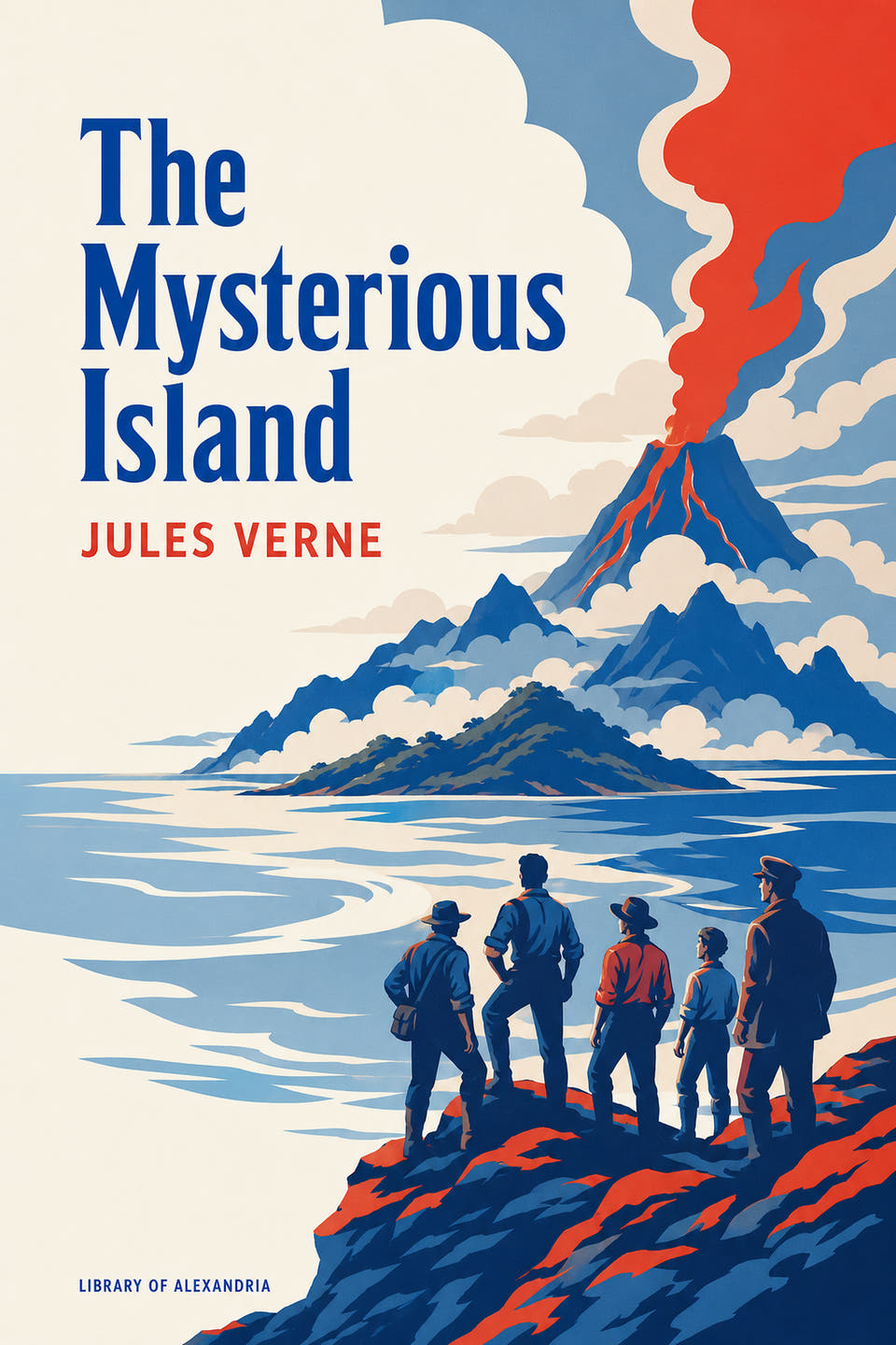 The Mysterious Island by Jules Verne, the cover