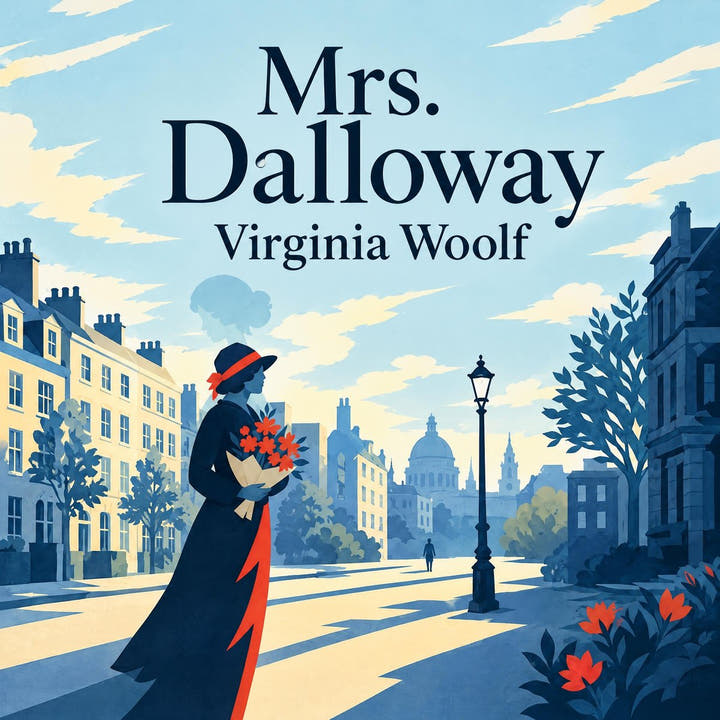 Mrs. Dalloway, the audiobook cover