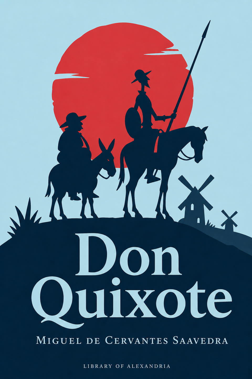 Don Quixote by Miguel de Cervantes, the cover