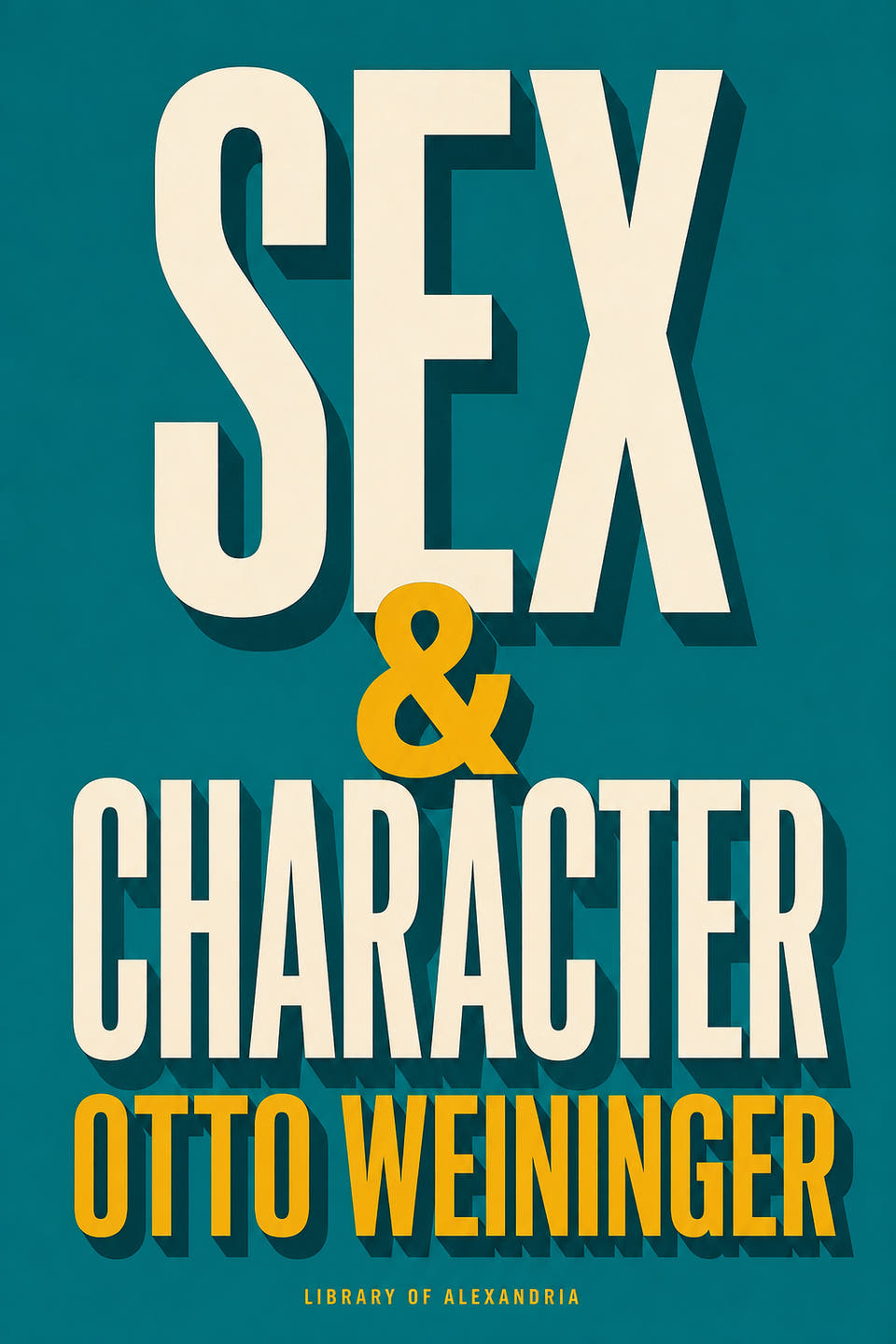 Sex & Character by Otto Weininger, the cover