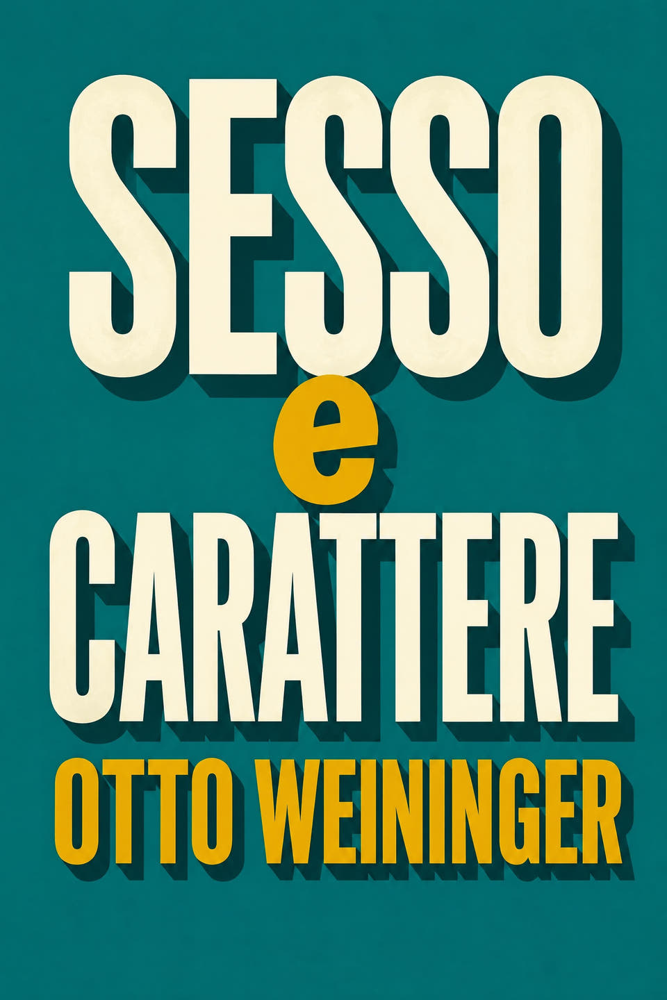 Sesso e carattere by Otto Weininger, the cover