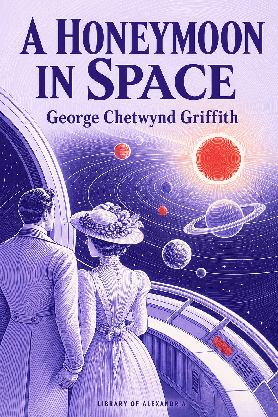 A Honeymoon in Space by George Chetwynd Griffith, the cover