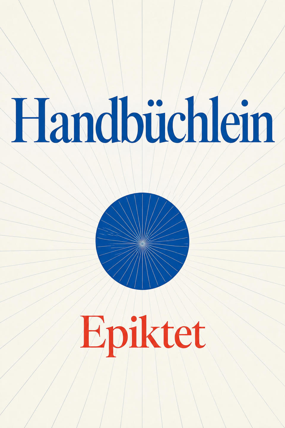 Handbüchlein by Epiktet, the cover