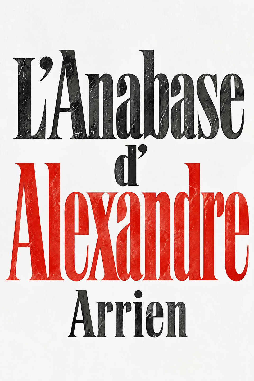 L’Anabase d’Alexandre by Arrien, the cover