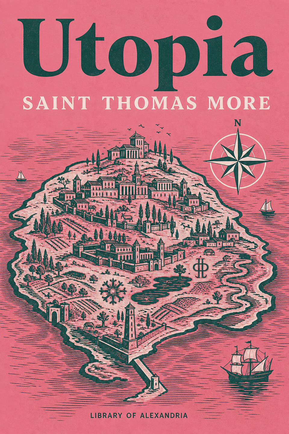 Utopia by Thomas More, the cover