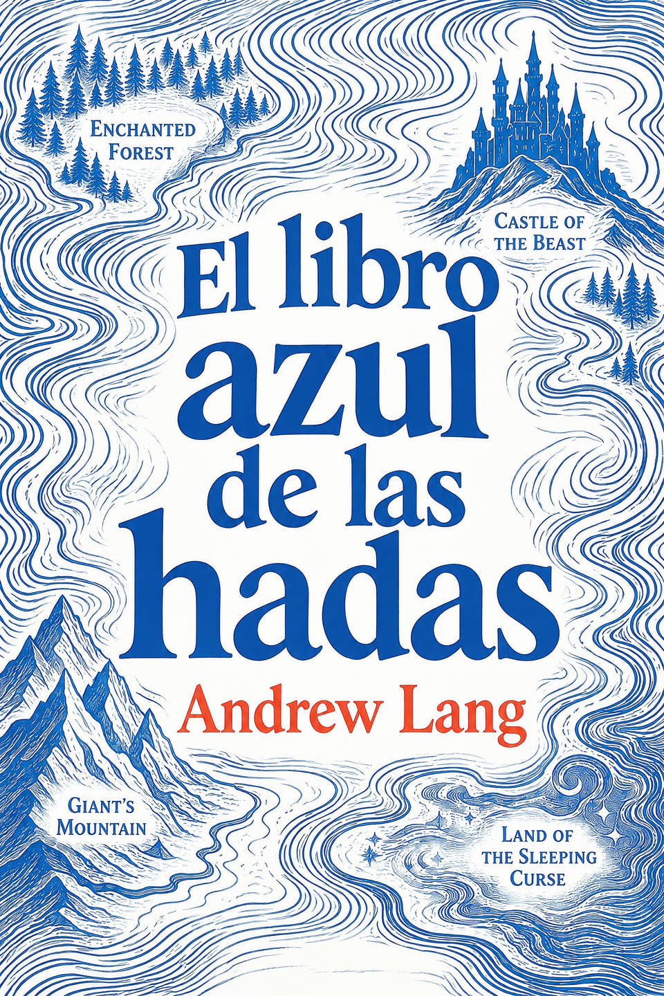 El libro azul de las hadas by Andrew Lang, the cover