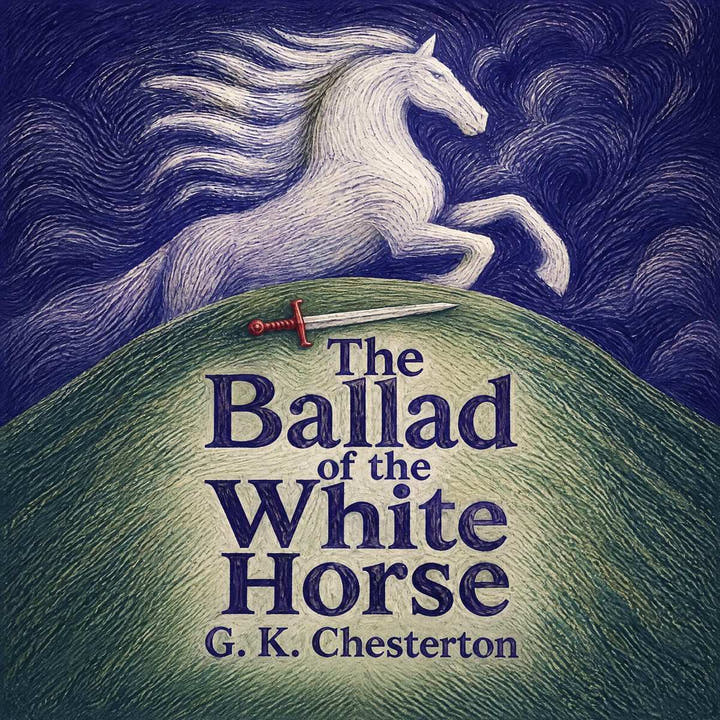 The Ballad of the White Horse, the audiobook cover