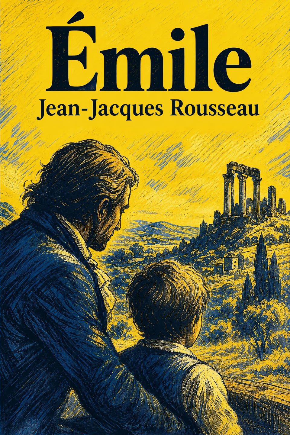 Émile by Jean-Jacques Rousseau, the cover
