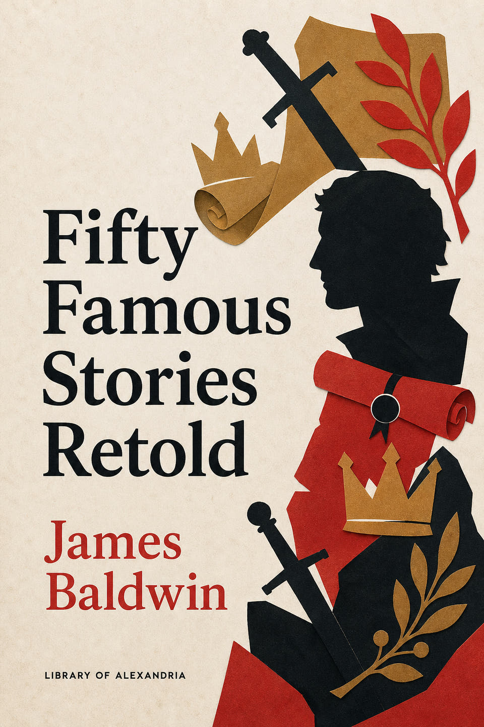 Fifty Famous Stories Retold by James Baldwin, the cover
