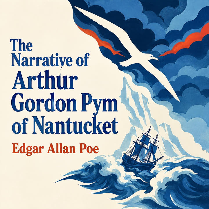 La narrazione di Arthur Gordon Pym di Nantucket, the audiobook cover