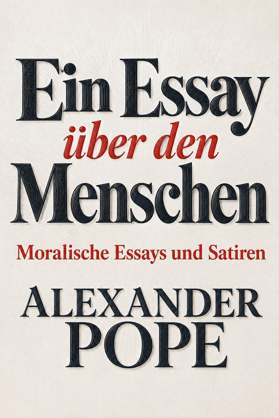 Ein Essay über den Menschen; Moralische Essays und Satiren by Alexander Pope, the cover
