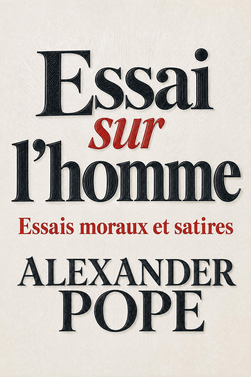 Essai sur l’homme ; Essais moraux et satires by Alexander Pope, the cover
