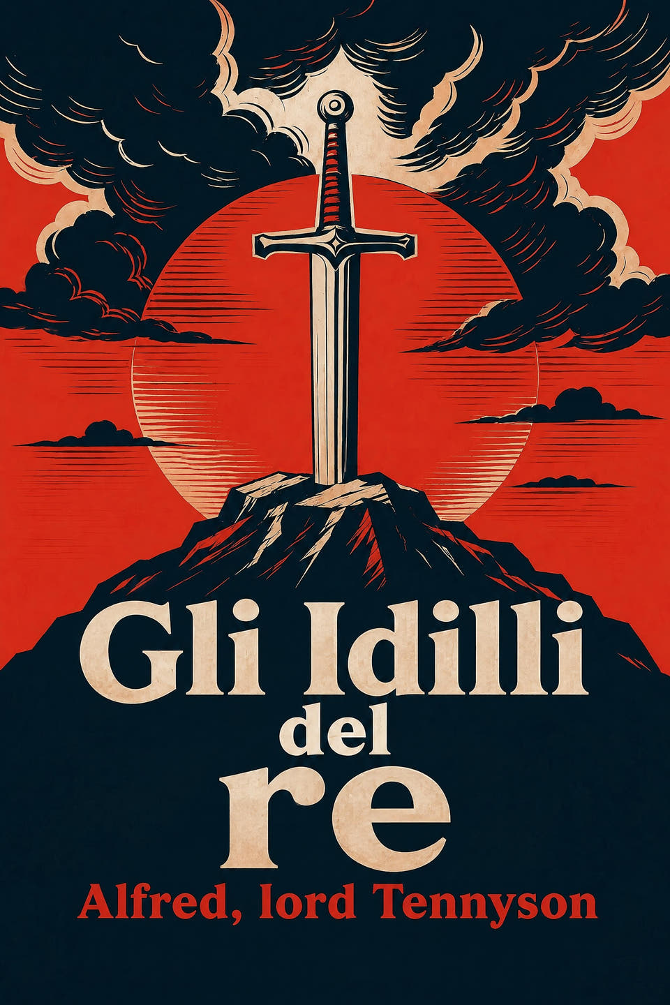 Gli Idilli del re by Alfred, lord Tennyson, the cover