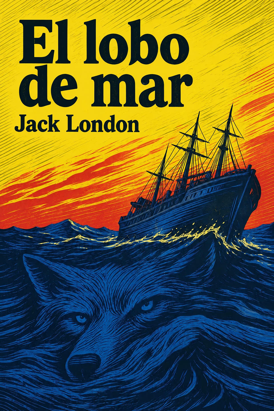 El lobo de mar by Jack London, the cover