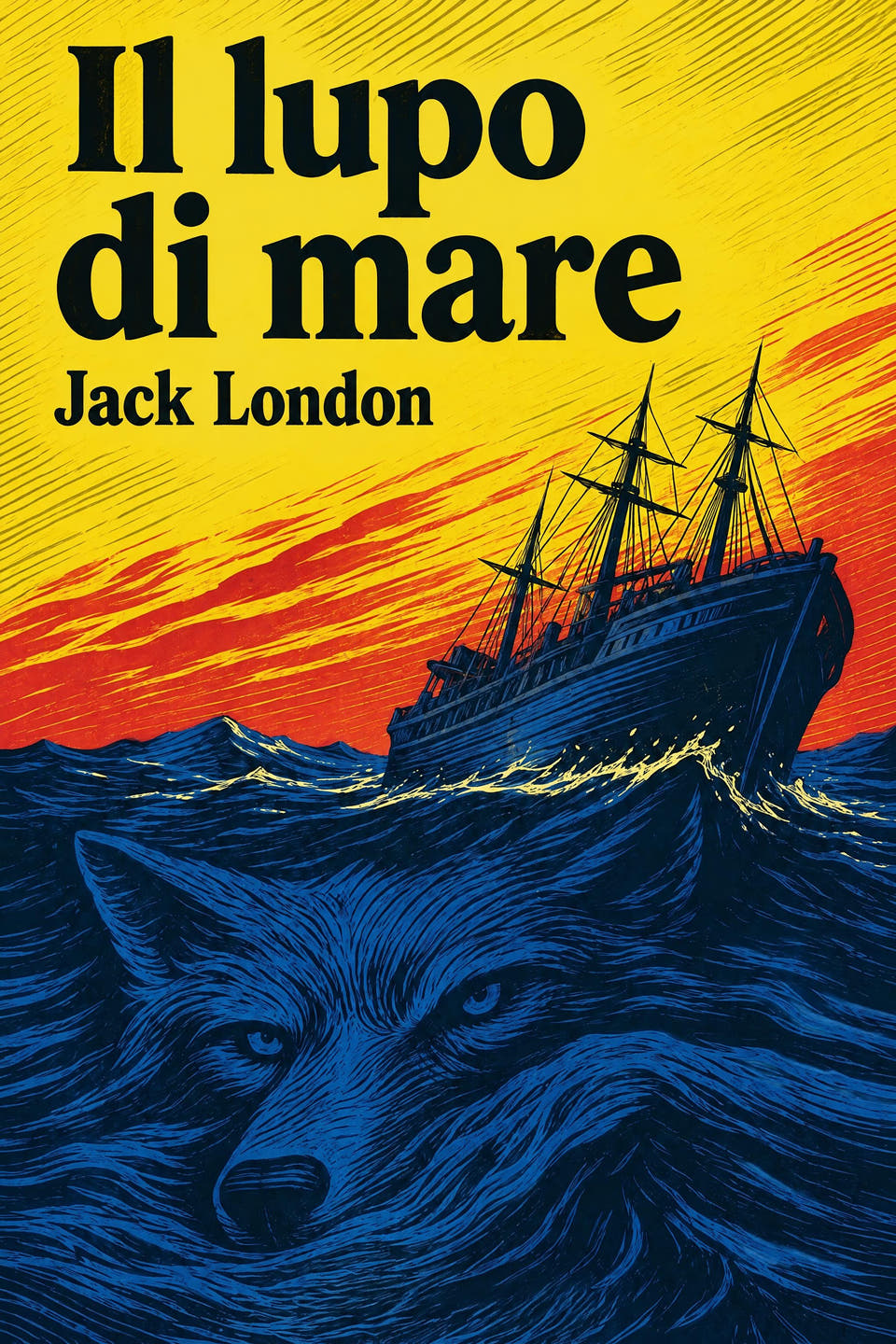 Il lupo di mare by Jack London, the cover