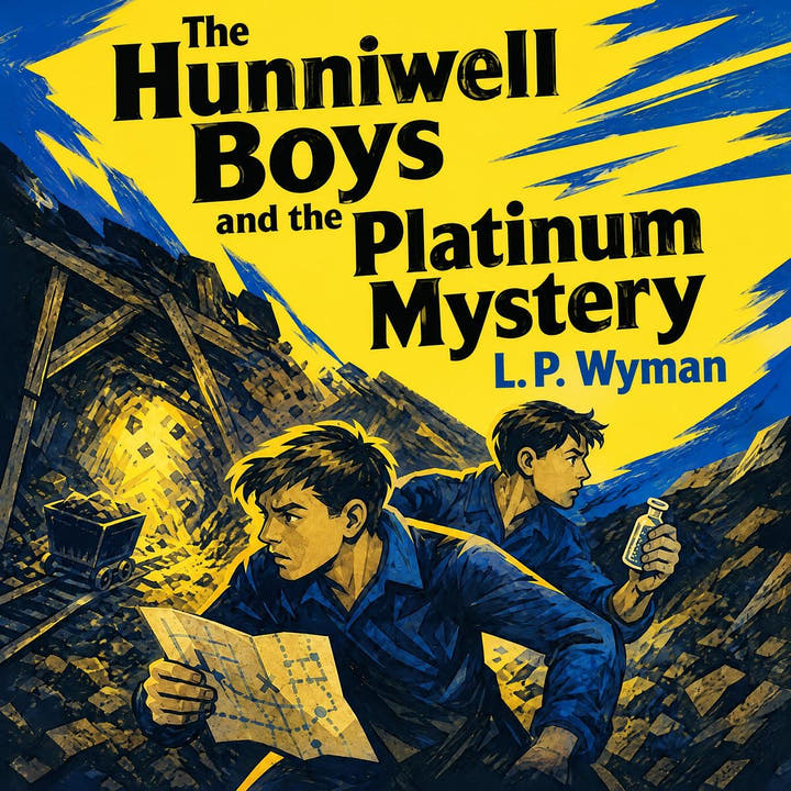 The Hunniwell Boys and the Platinum Mystery, the audiobook cover