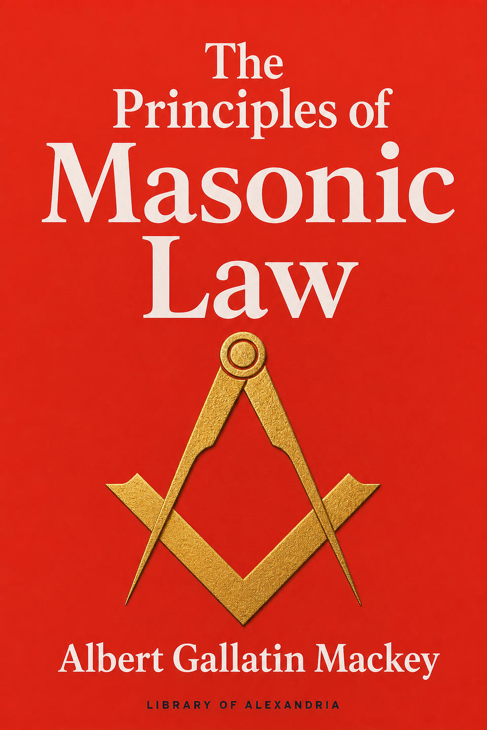 The Principles of Masonic Law by Albert Gallatin Mackey, the cover