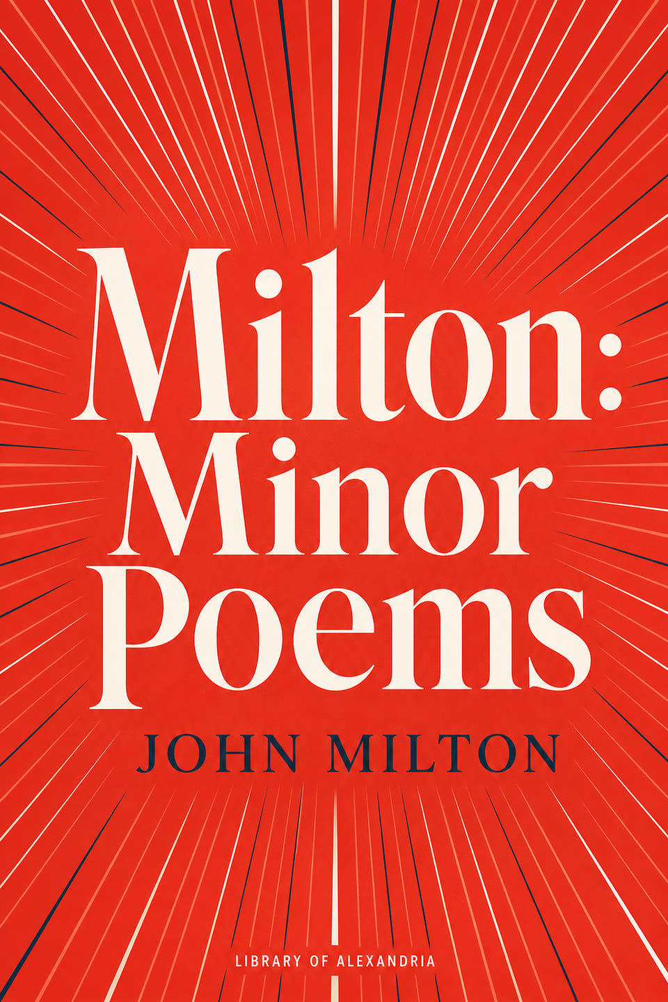 Milton: Minor Poems by John Milton, the cover