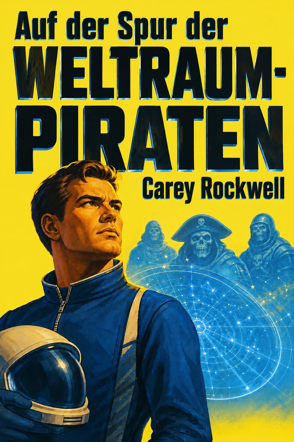 Auf der Spur der Weltraumpiraten by Carey Rockwell, the cover