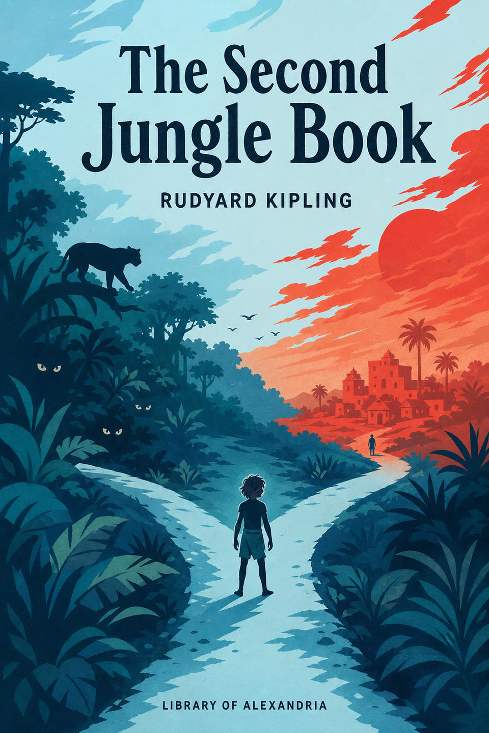 The Second Jungle Book by Rudyard Kipling, the cover