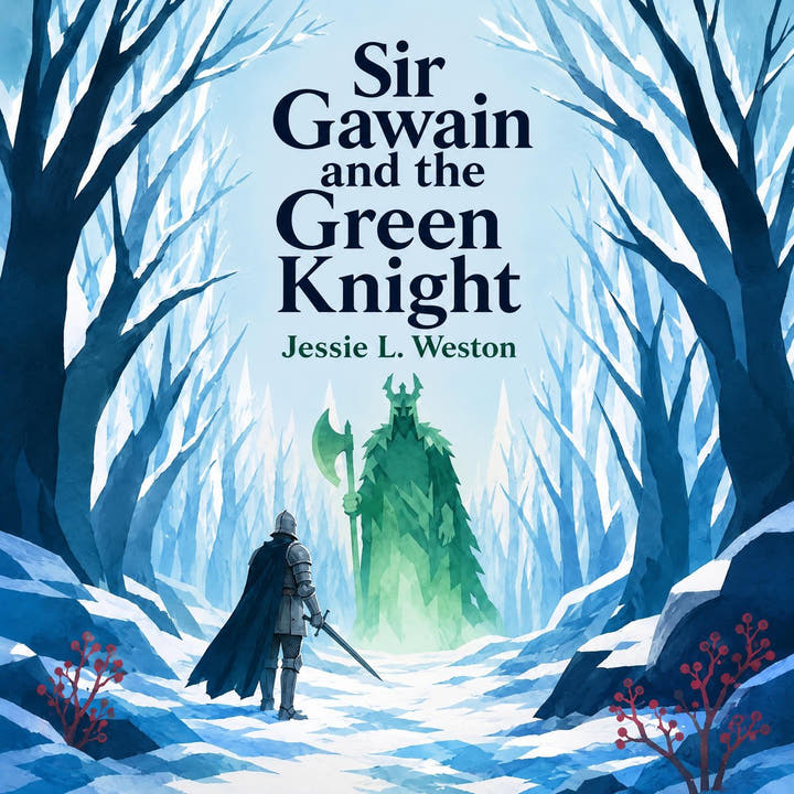 Sir Gawain y el Caballero Verde, the audiobook cover