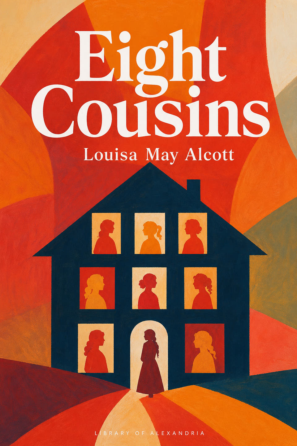 Eight Cousins by Louisa May Alcott, the cover