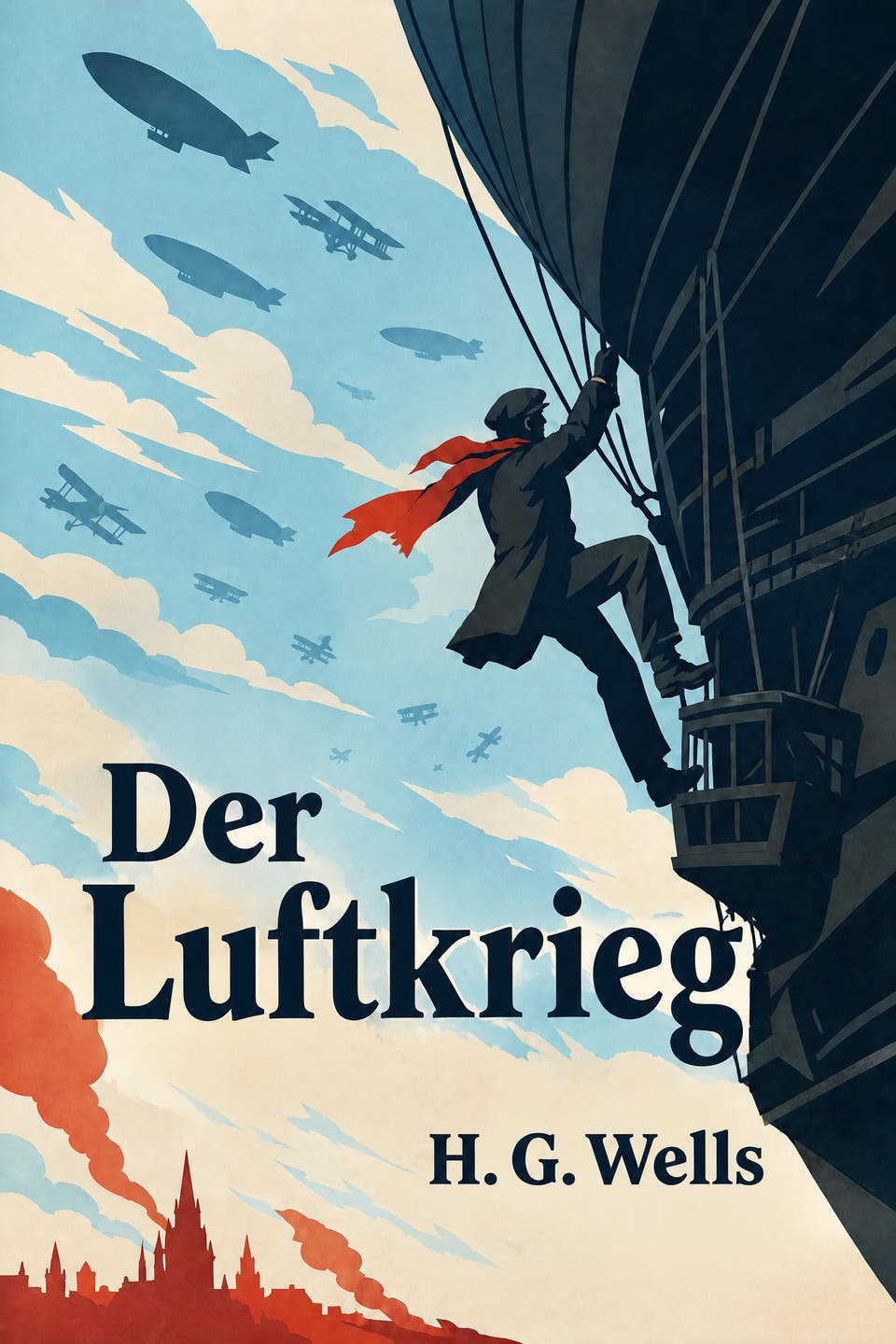 Der Luftkrieg by H. G. Wells, the cover