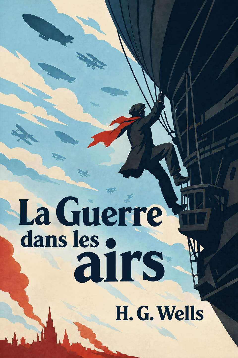 La Guerre dans les airs by H. G. Wells, the cover