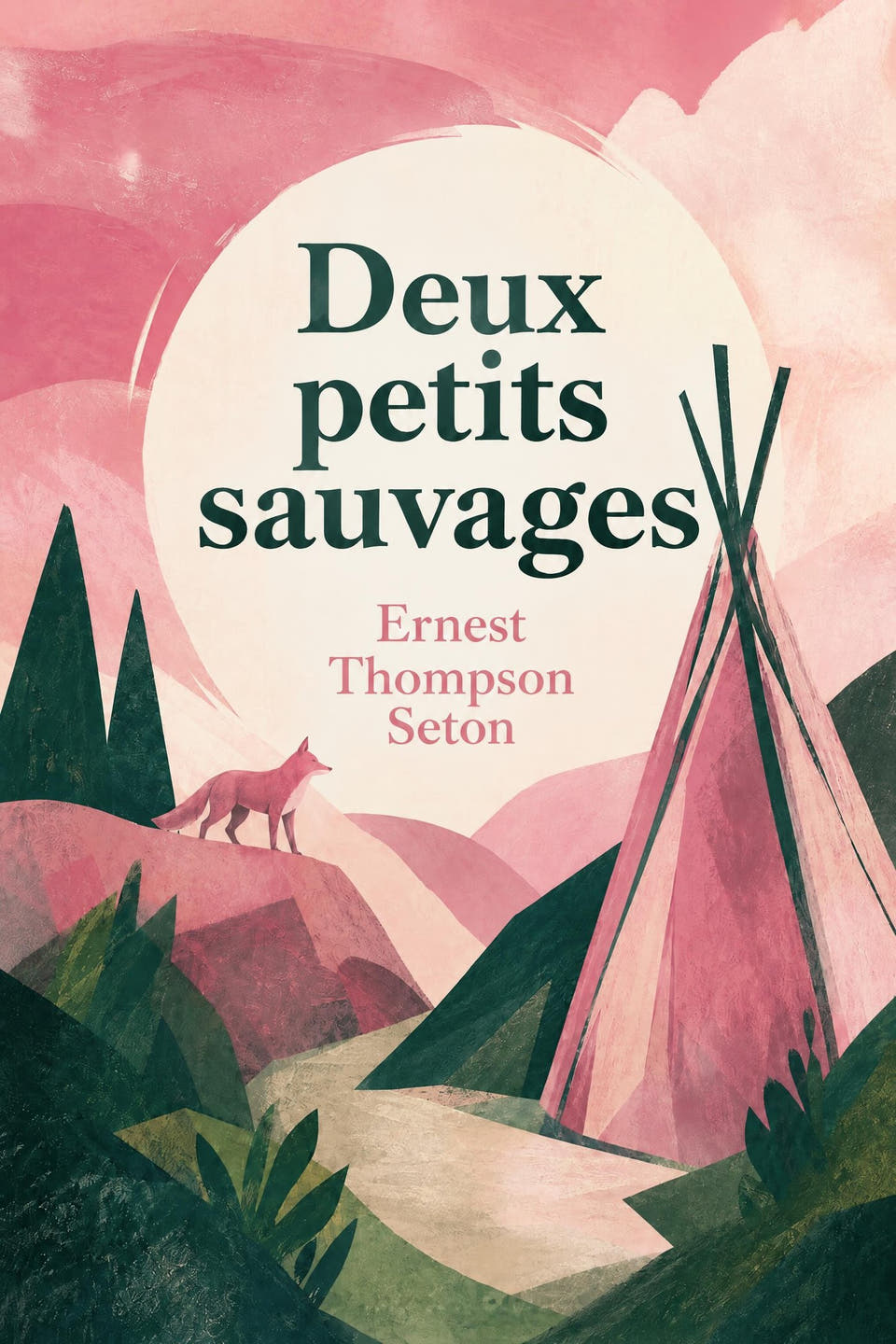 Deux petits sauvages by Ernest Thompson Seton, the cover
