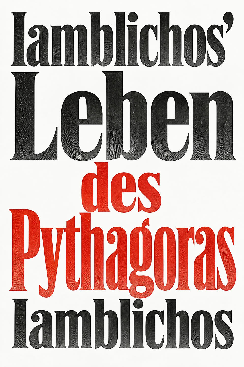 Iamblichos’ Leben des Pythagoras by Iamblichos, the cover