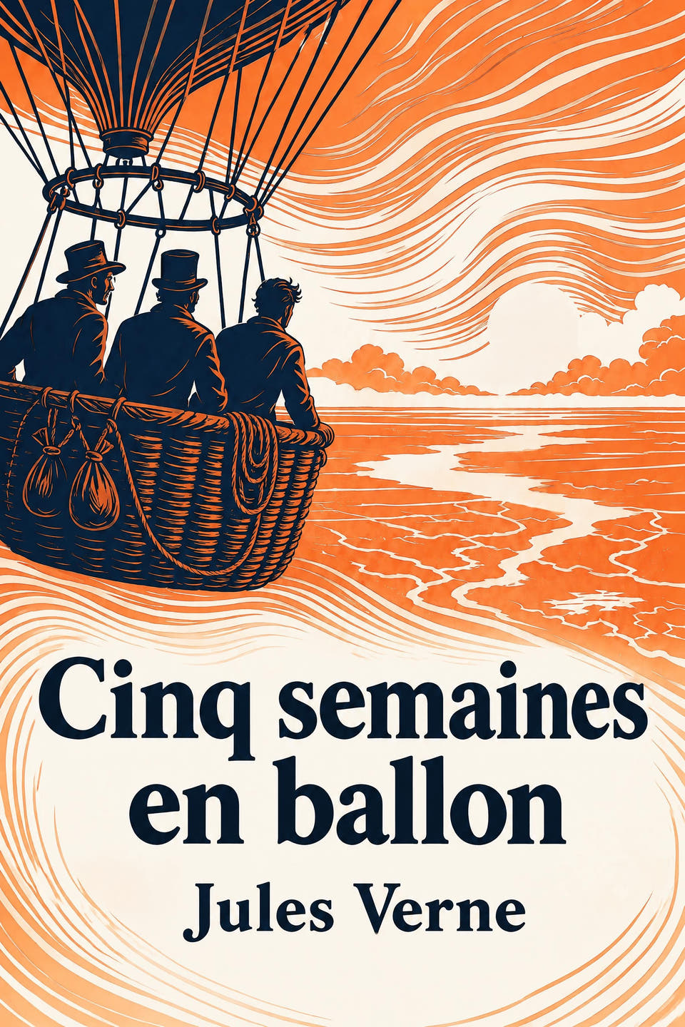 Cinq semaines en ballon by Jules Verne, the cover